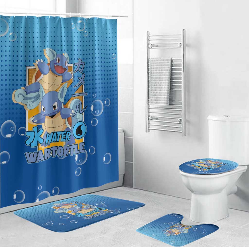Wartortle Poké Bathroom Set with Water Type Featuring Strong and Playful Design - The Mazicc