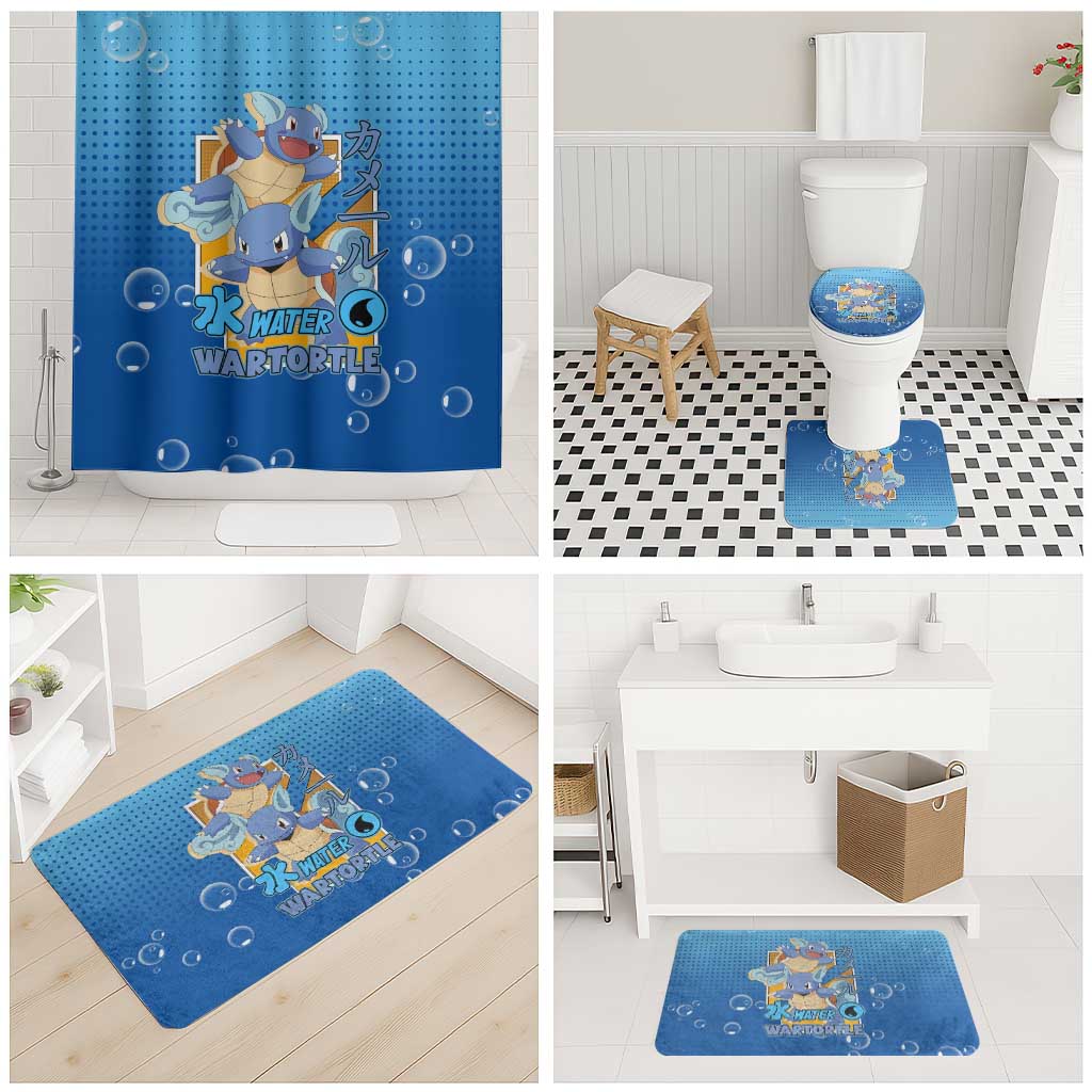 Wartortle Poké Bathroom Set with Water Type Featuring Strong and Playful Design - The Mazicc