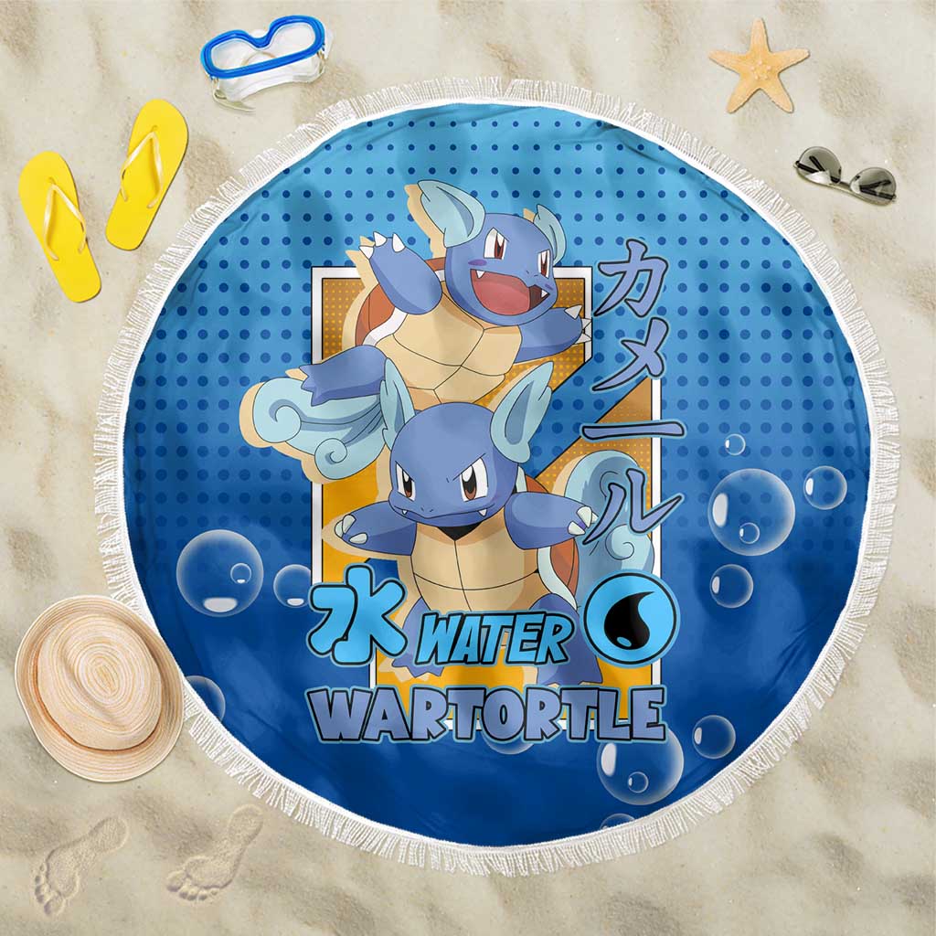 Wartortle Poké Beach Blanket with Water Type Featuring Strong and Playful Design - The Mazicc