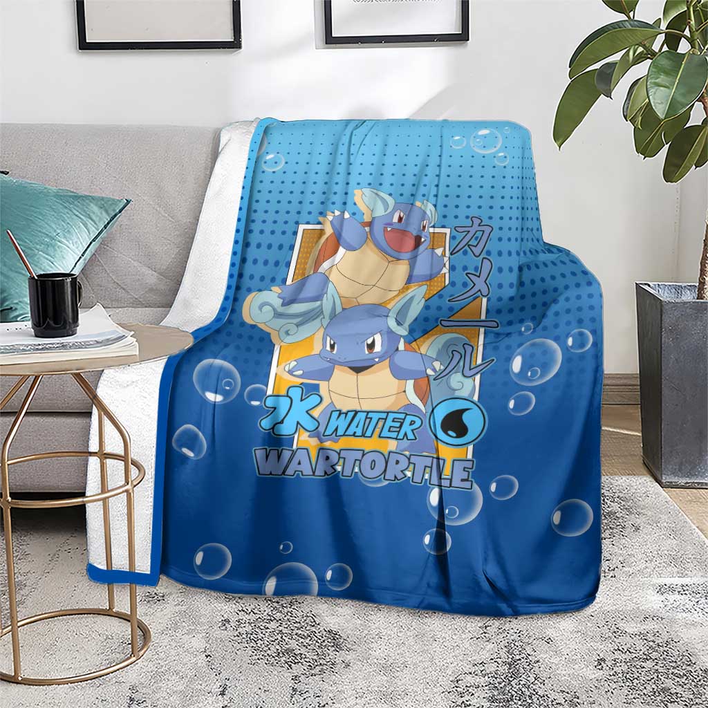 Wartortle Poké Blanket with Water Type Featuring Strong and Playful Design - The Mazicc