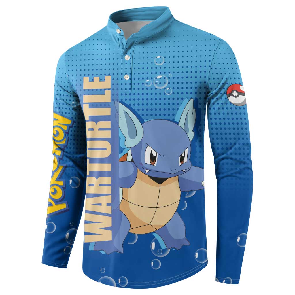 Wartortle Poké Button Sweatshirt with Water Type Featuring Strong and Playful Design - The Mazicc