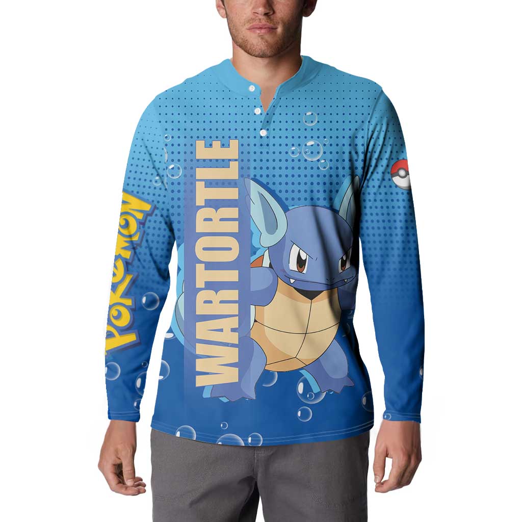 Wartortle Poké Button Sweatshirt with Water Type Featuring Strong and Playful Design - The Mazicc