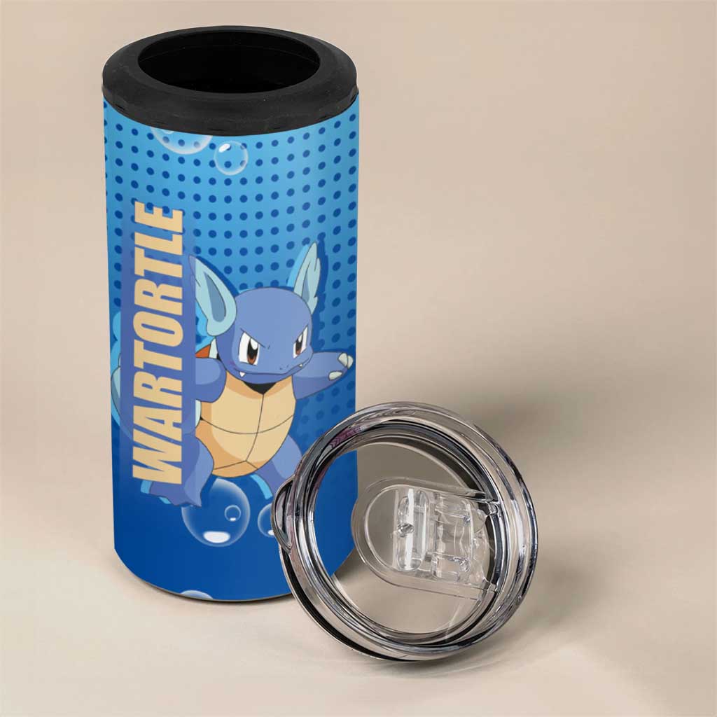 Wartortle Poké 4 in 1 Can Cooler Tumbler with Water Type Featuring Strong and Playful Design - The Mazicc