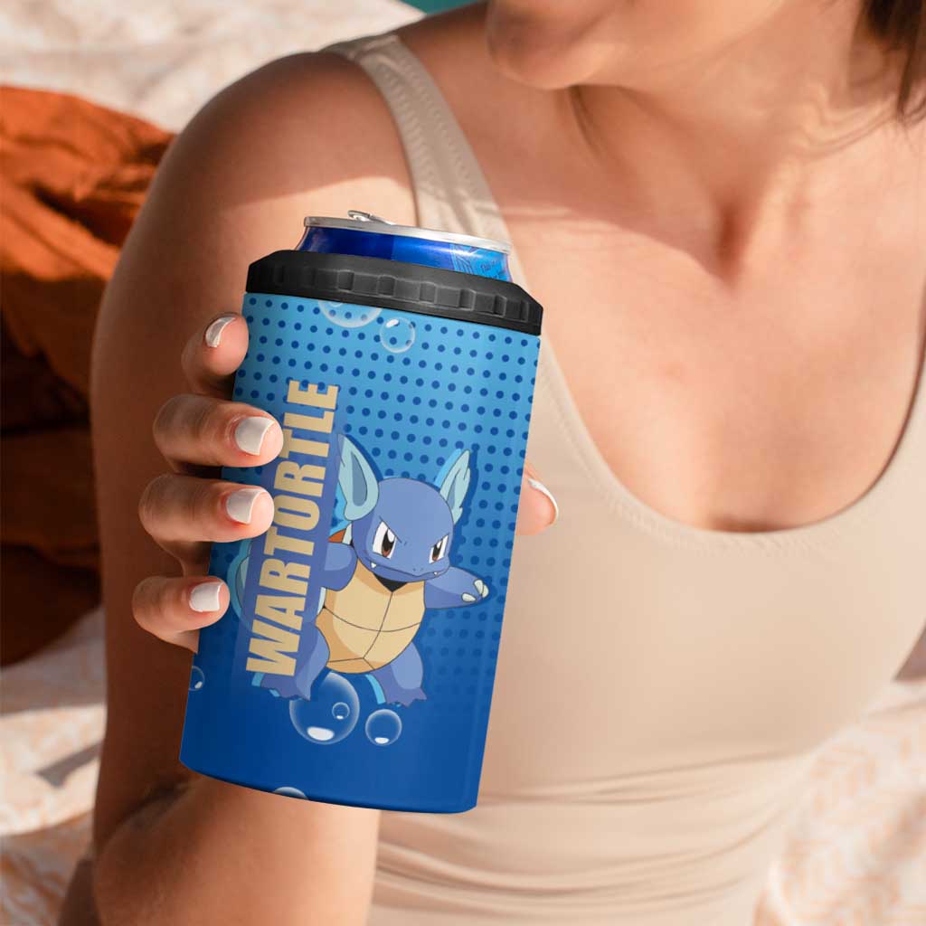 Wartortle Poké 4 in 1 Can Cooler Tumbler with Water Type Featuring Strong and Playful Design - The Mazicc