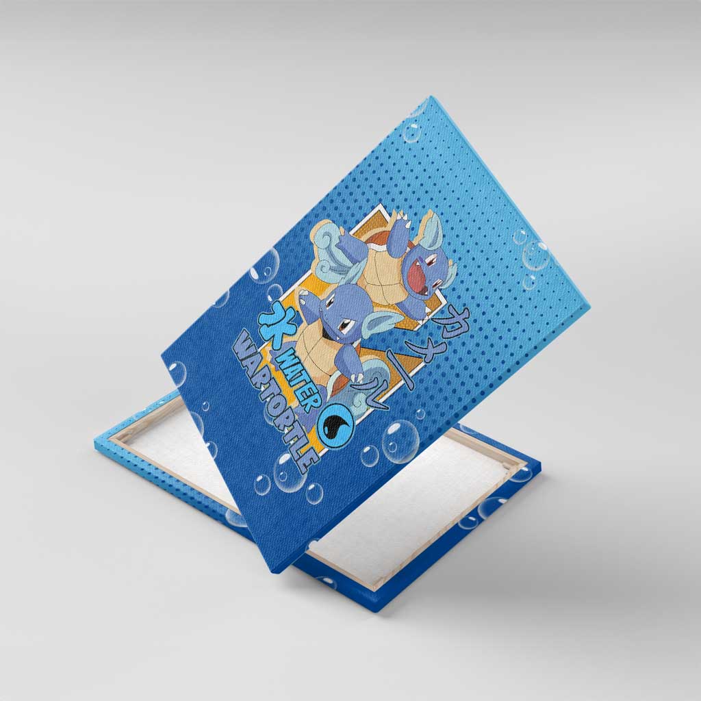 Wartortle Poké Canvas Wall Art with Water Type Featuring Strong and Playful Design - The Mazicc