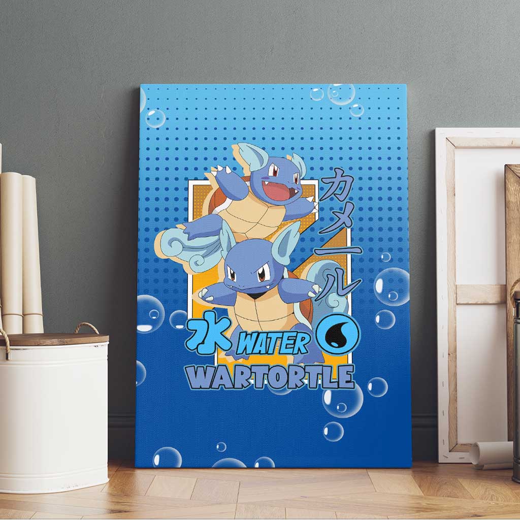 Wartortle Poké Canvas Wall Art with Water Type Featuring Strong and Playful Design - The Mazicc
