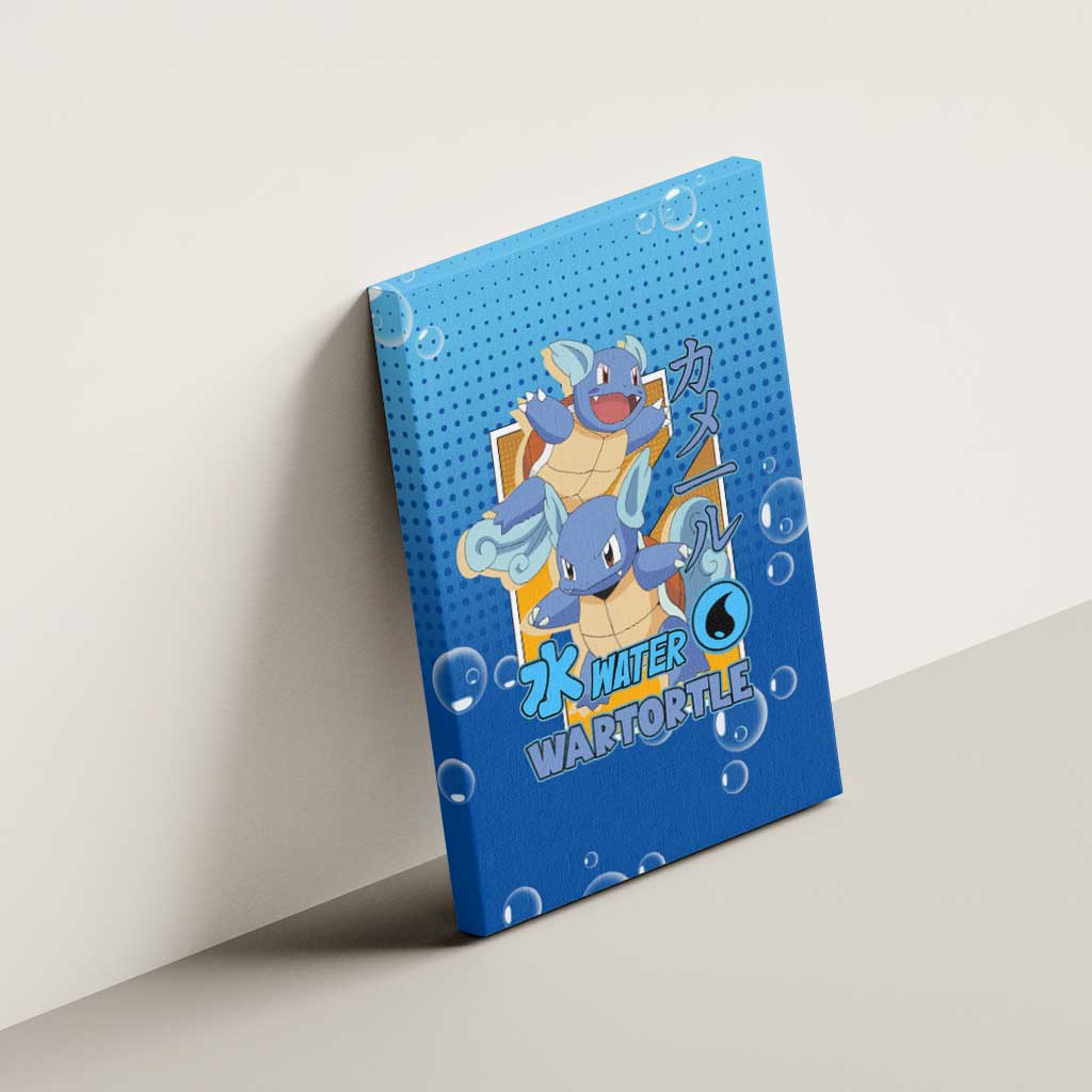 Wartortle Poké Canvas Wall Art with Water Type Featuring Strong and Playful Design - The Mazicc
