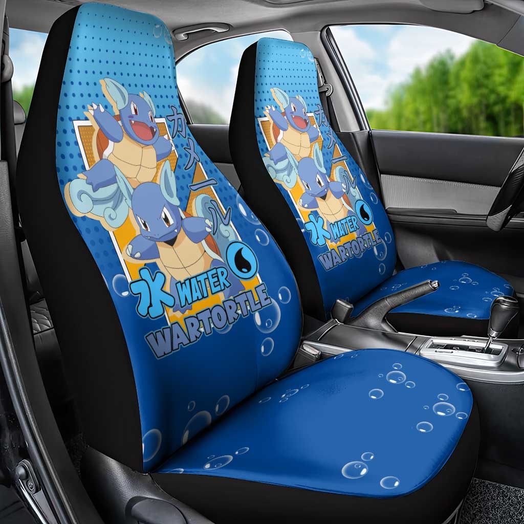 Wartortle Poké Car Seat Cover with Water Type Featuring Strong and Playful Design - The Mazicc