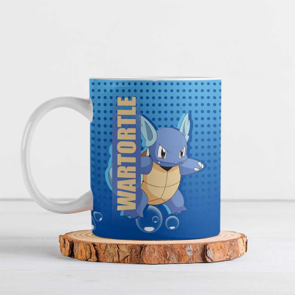 Wartortle Poké Ceramic Mug with Water Type Featuring Strong and Playful Design - The Mazicc