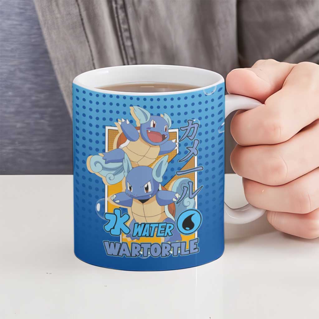 Wartortle Poké Ceramic Mug with Water Type Featuring Strong and Playful Design - The Mazicc