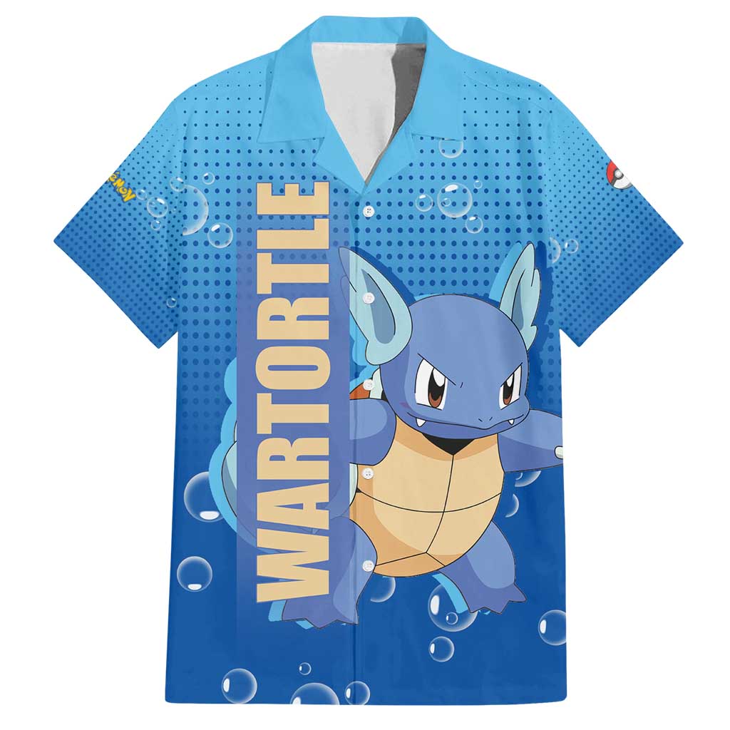 Wartortle Poké Family Matching Puletasi and Hawaiian Shirt with Water Type Featuring Strong and Playful Design - The Mazicc