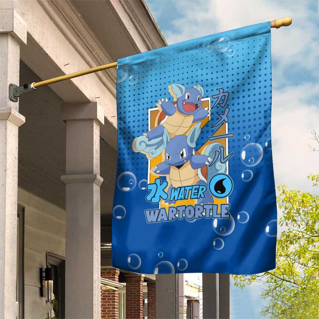 Wartortle Poké Garden Flag with Water Type Featuring Strong and Playful Design - The Mazicc