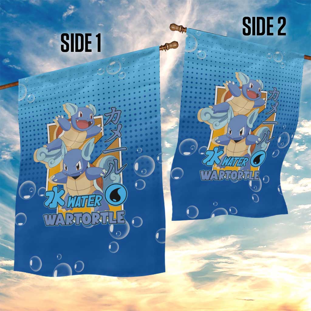 Wartortle Poké Garden Flag with Water Type Featuring Strong and Playful Design - The Mazicc