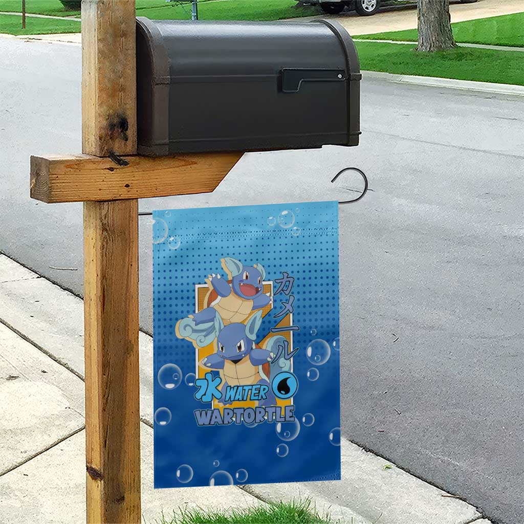 Wartortle Poké Garden Flag with Water Type Featuring Strong and Playful Design - The Mazicc