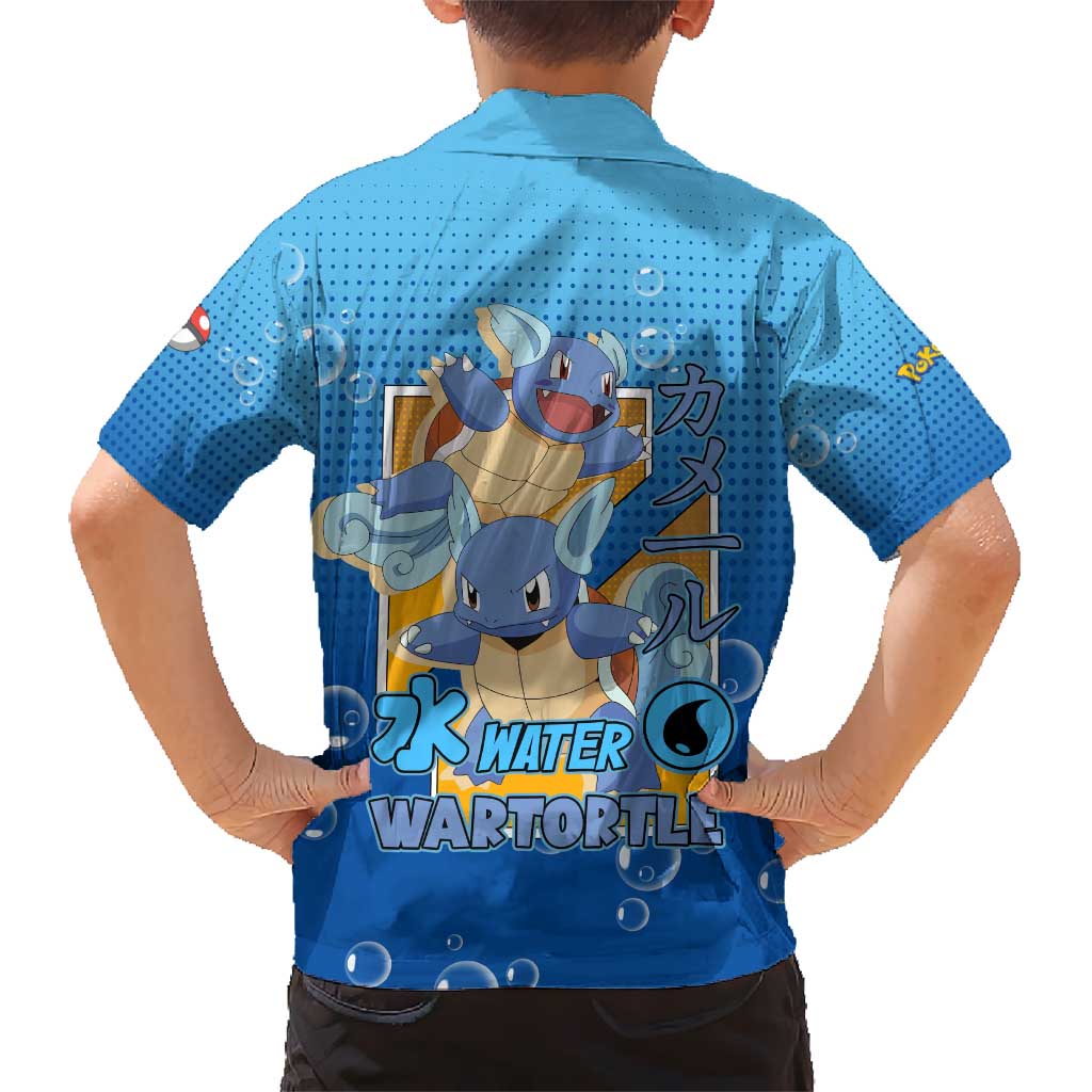 Wartortle Poké Hawaiian Shirt with Water Type Featuring Strong and Playful Design - The Mazicc