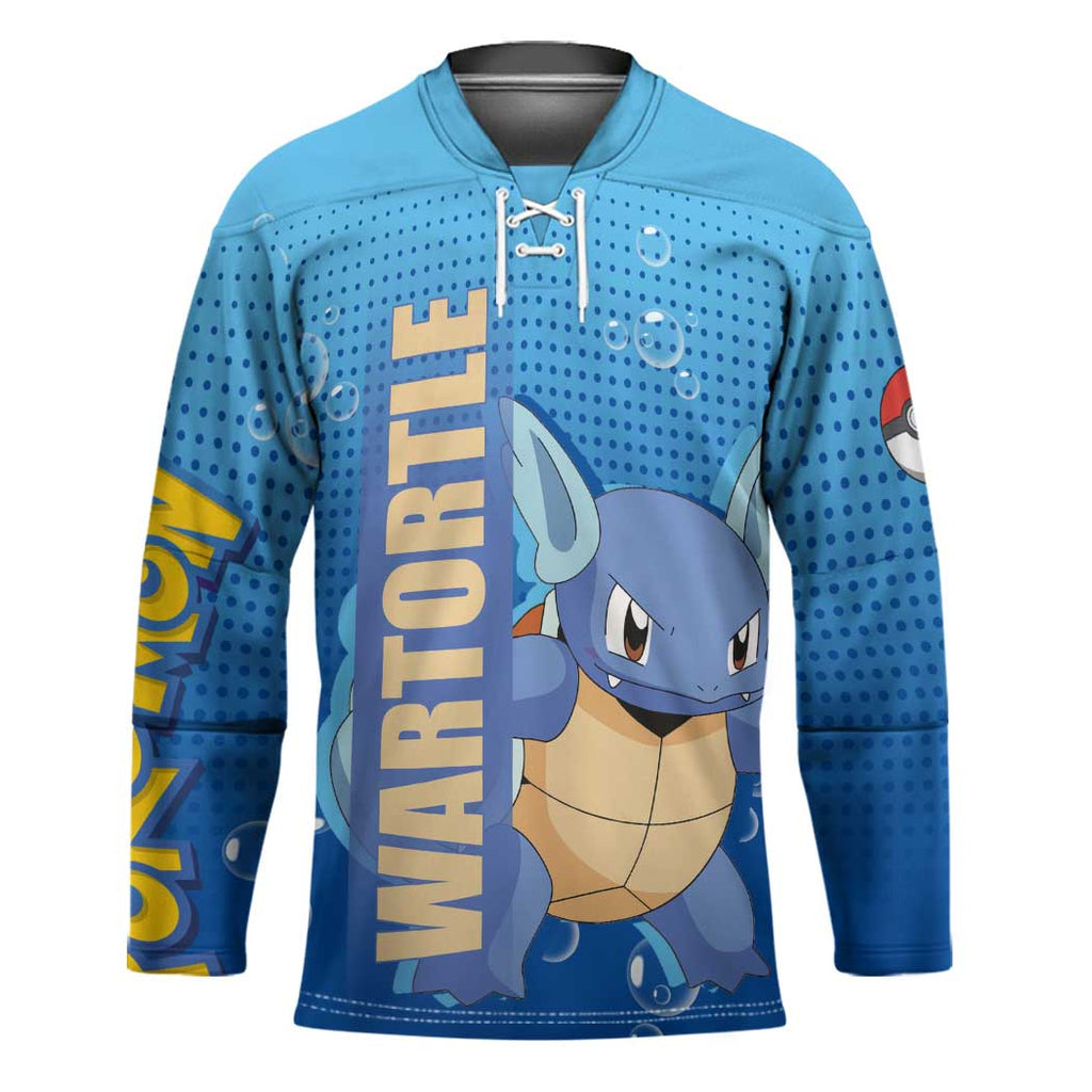 Wartortle Poké Hockey Jersey with Water Type Featuring Strong and Playful Design - The Mazicc