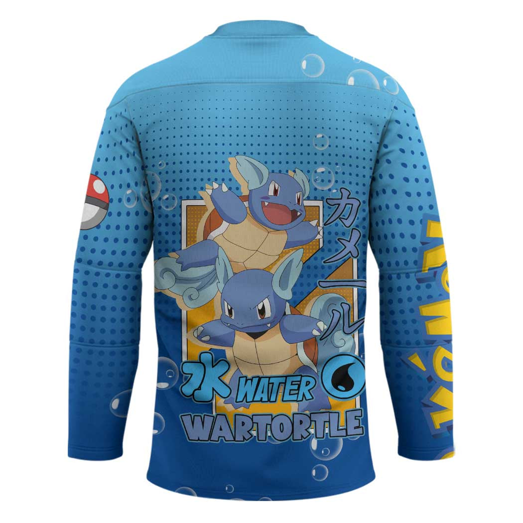 Wartortle Poké Hockey Jersey with Water Type Featuring Strong and Playful Design - The Mazicc