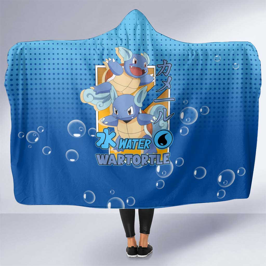 Wartortle Poké Hooded Blanket with Water Type Featuring Strong and Playful Design - The Mazicc