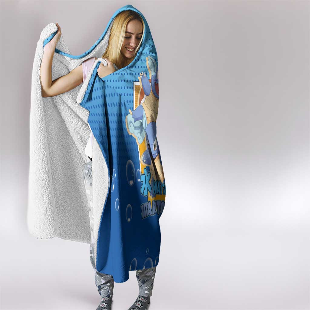 Wartortle Poké Hooded Blanket with Water Type Featuring Strong and Playful Design - The Mazicc