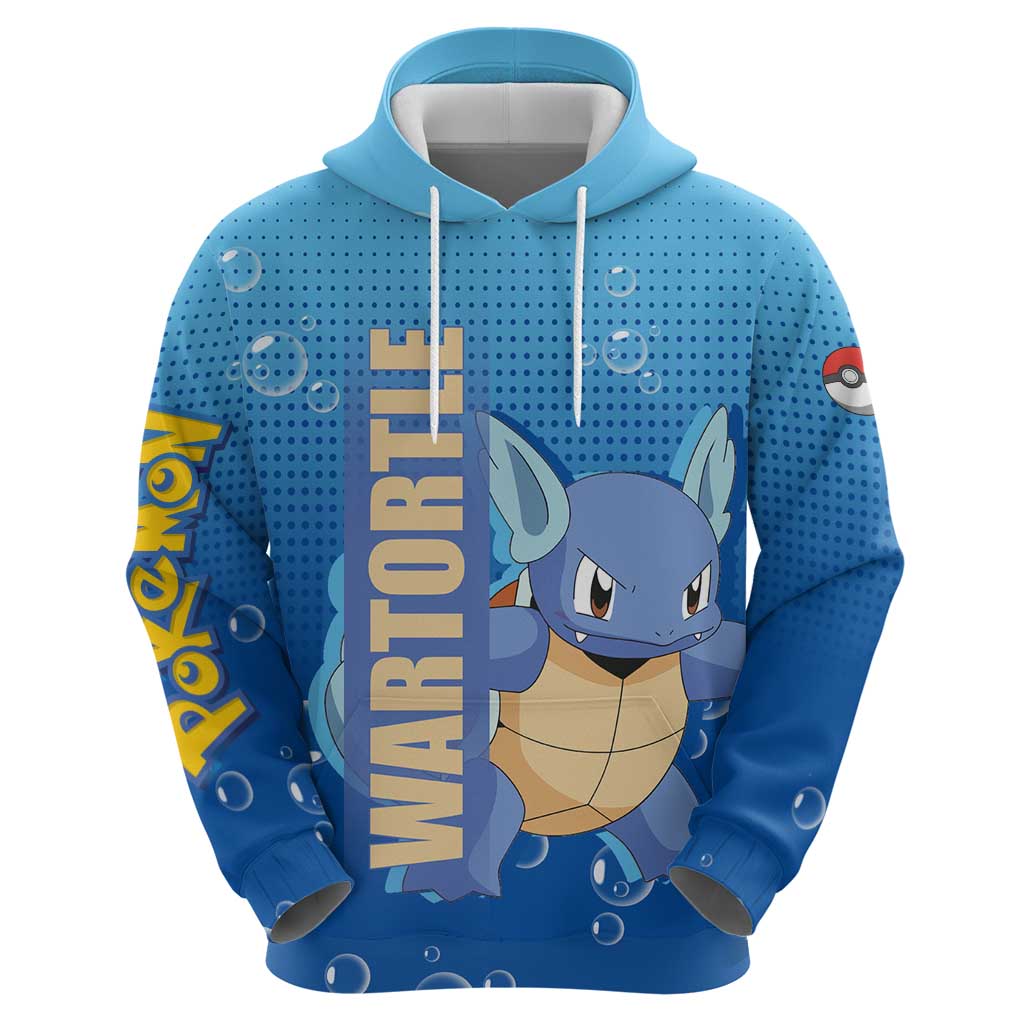 Wartortle Poké Hoodie with Water Type Featuring Strong and Playful Design - The Mazicc