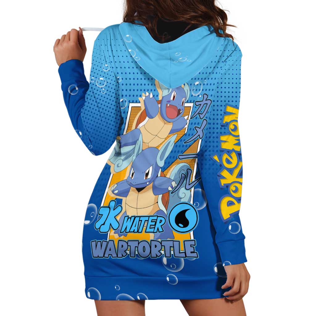 Wartortle Poké Hoodie Dress with Water Type Featuring Strong and Playful Design - The Mazicc