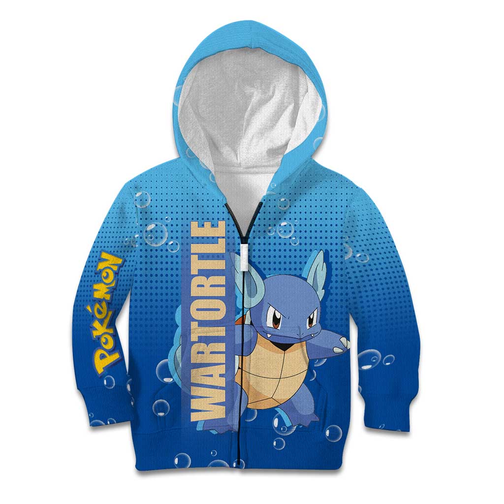 Wartortle Poké Kid Hoodie with Water Type Featuring Strong and Playful Design - The Mazicc