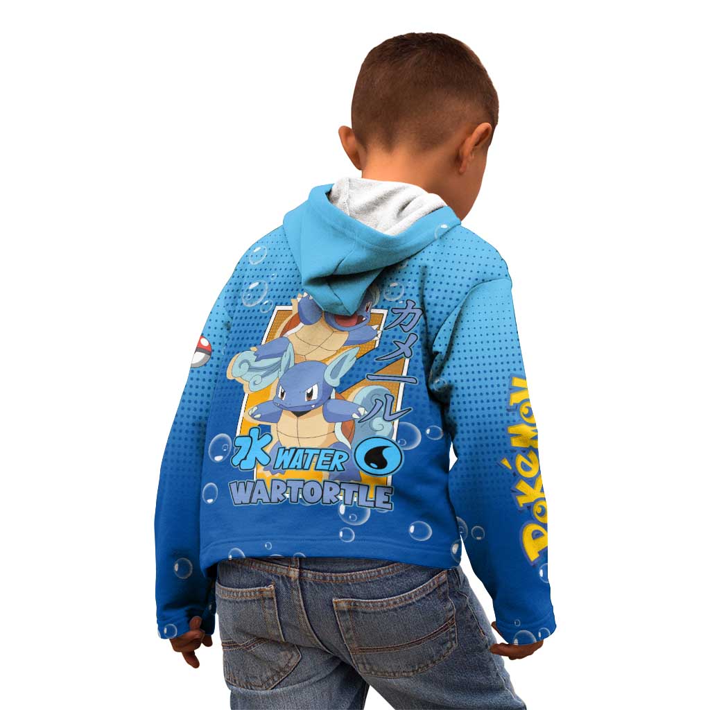 Wartortle Poké Kid Hoodie with Water Type Featuring Strong and Playful Design - The Mazicc