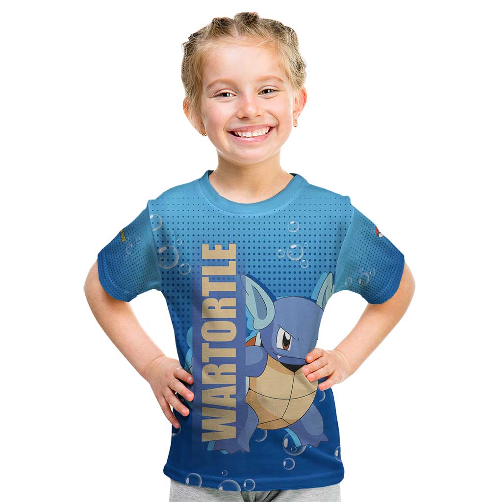 Wartortle Poké Kid T Shirt with Water Type Featuring Strong and Playful Design - The Mazicc