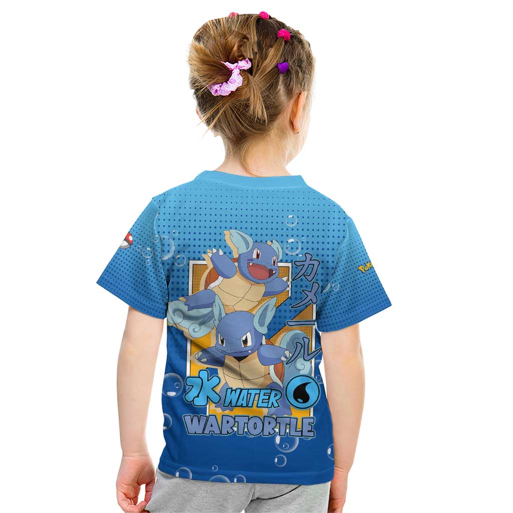 Wartortle Poké Kid T Shirt with Water Type Featuring Strong and Playful Design - The Mazicc