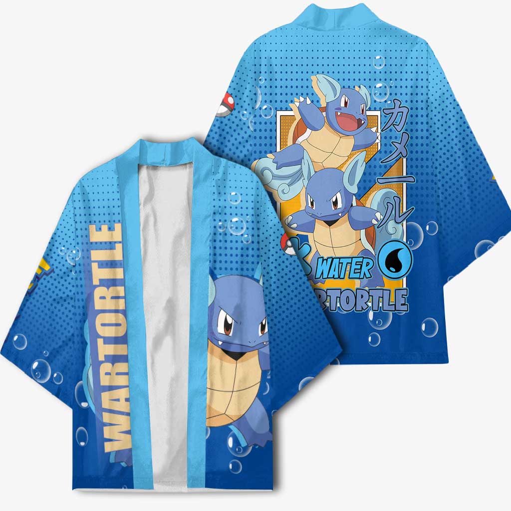 Wartortle Poké Kimono with Water Type Featuring Strong and Playful Design - The Mazicc