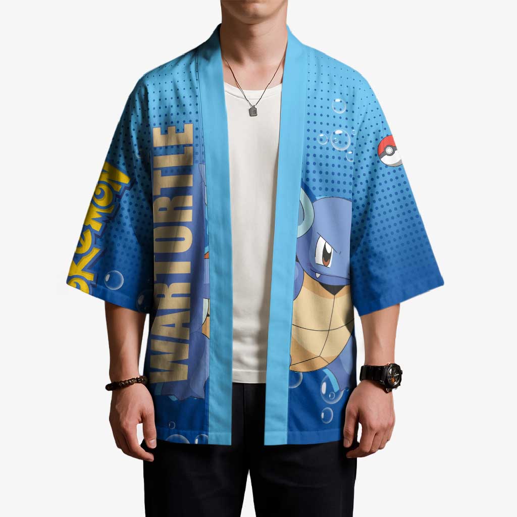 Wartortle Poké Kimono with Water Type Featuring Strong and Playful Design - The Mazicc