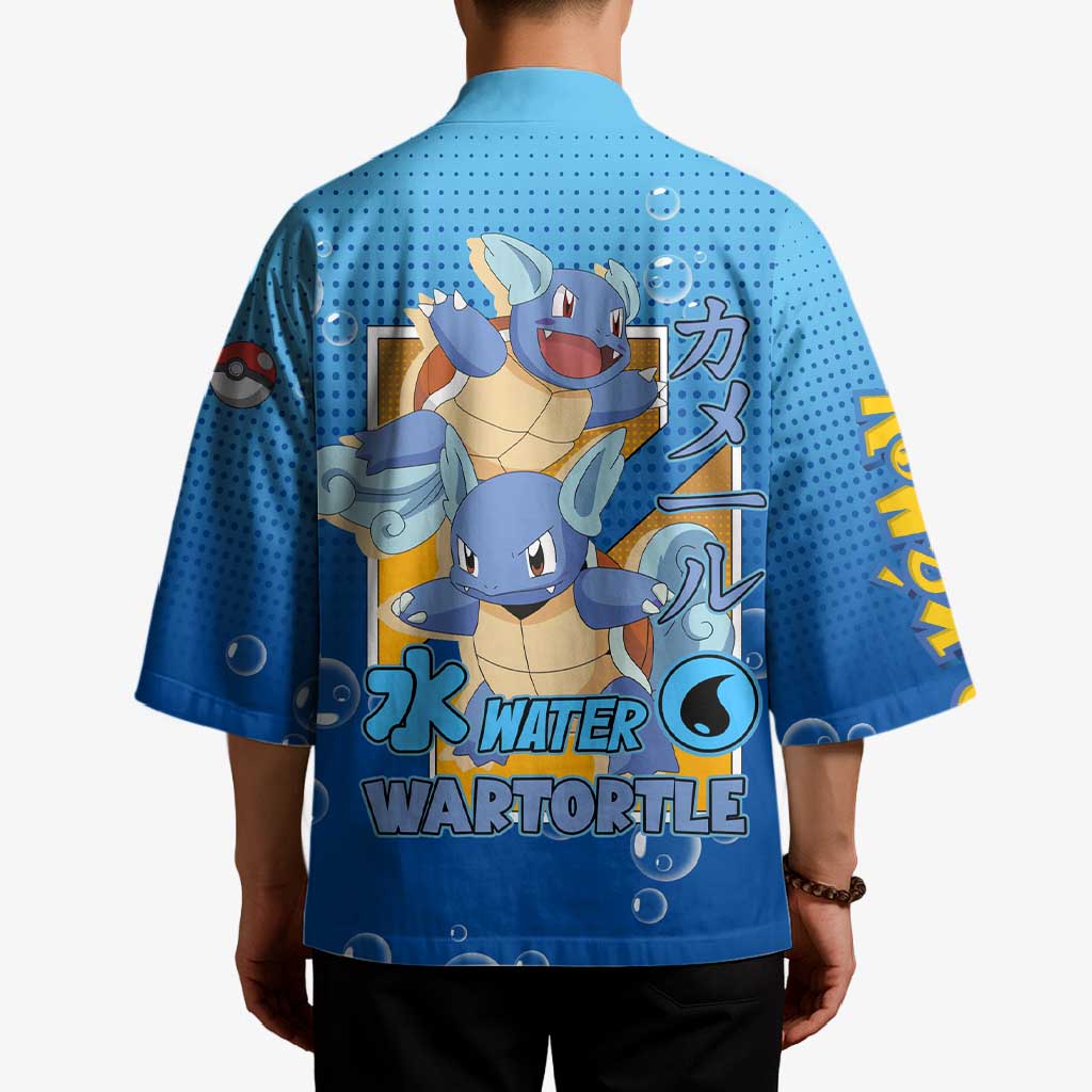 Wartortle Poké Kimono with Water Type Featuring Strong and Playful Design - The Mazicc