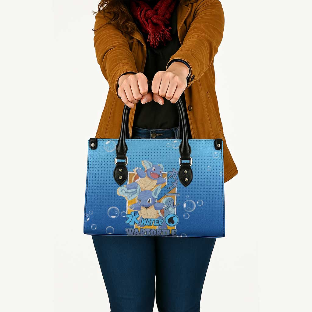 Wartortle Poké Leather Bag with Water Type Featuring Strong and Playful Design - The Mazicc