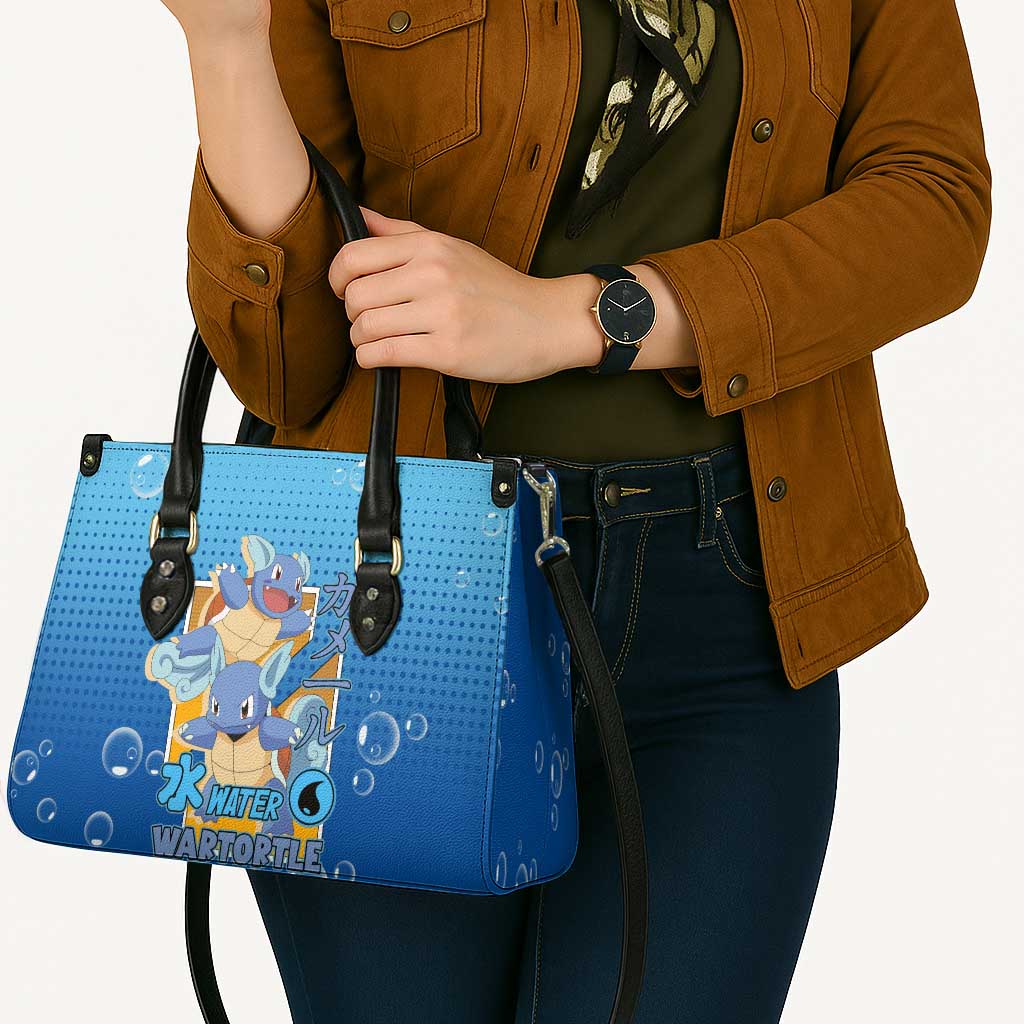Wartortle Poké Leather Bag with Water Type Featuring Strong and Playful Design - The Mazicc