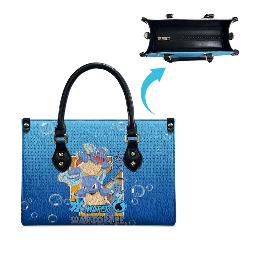 Wartortle Poké Leather Bag with Water Type Featuring Strong and Playful Design - The Mazicc