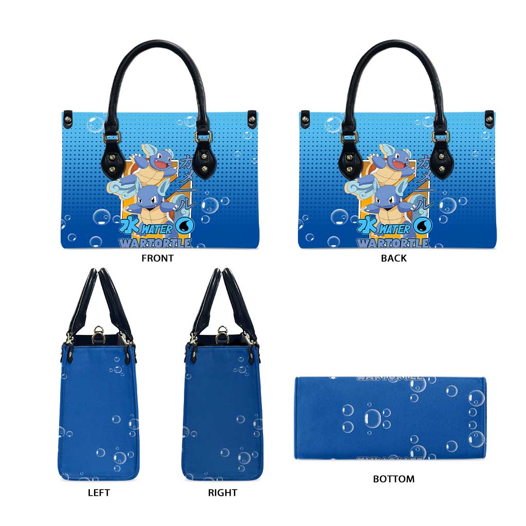 Wartortle Poké Leather Bag with Water Type Featuring Strong and Playful Design - The Mazicc