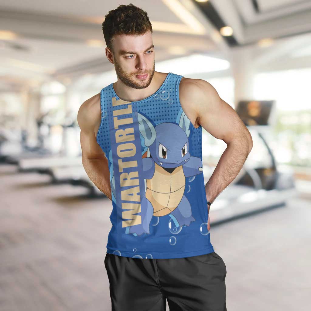 Wartortle Poké Men Tank Top with Water Type Featuring Strong and Playful Design - The Mazicc