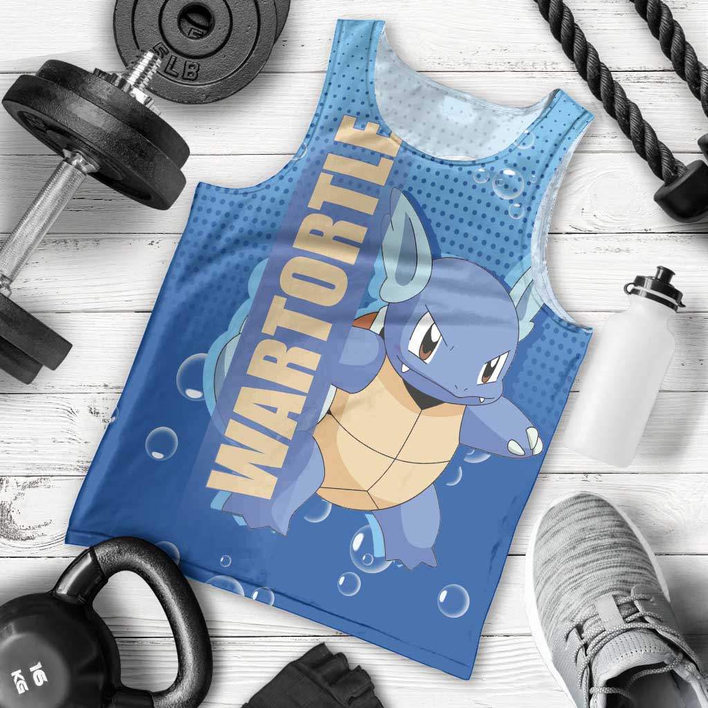Wartortle Poké Men Tank Top with Water Type Featuring Strong and Playful Design - The Mazicc
