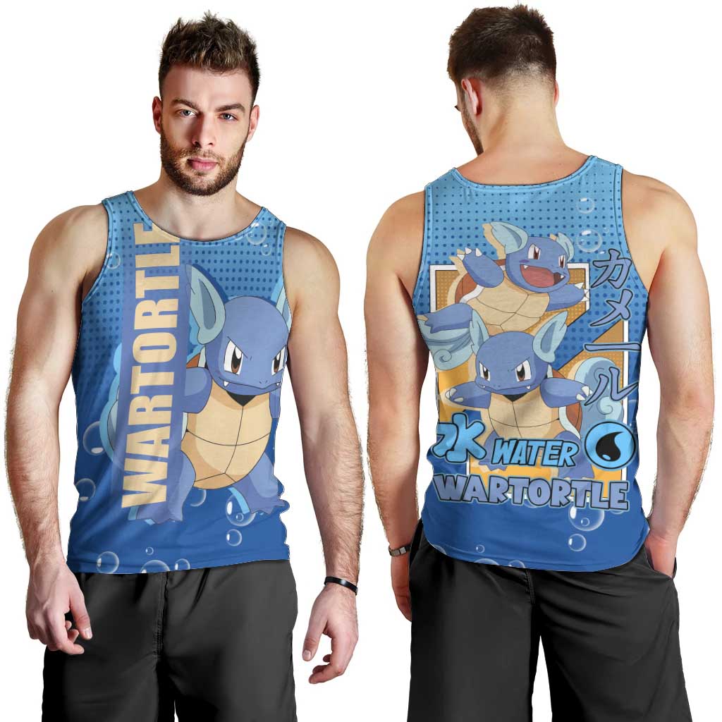 Wartortle Poké Men Tank Top with Water Type Featuring Strong and Playful Design - The Mazicc