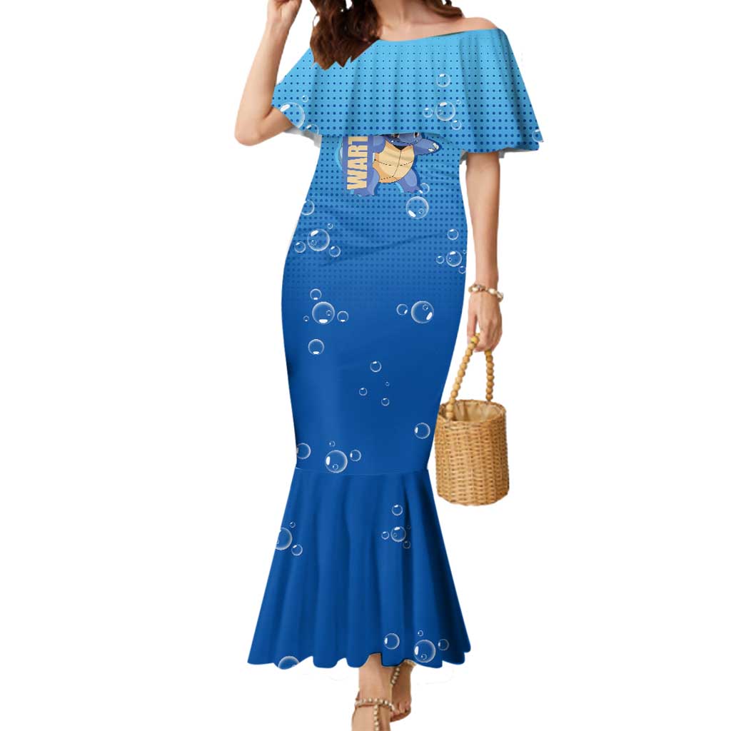 Wartortle Poké Mermaid Dress with Water Type Featuring Strong and Playful Design - The Mazicc