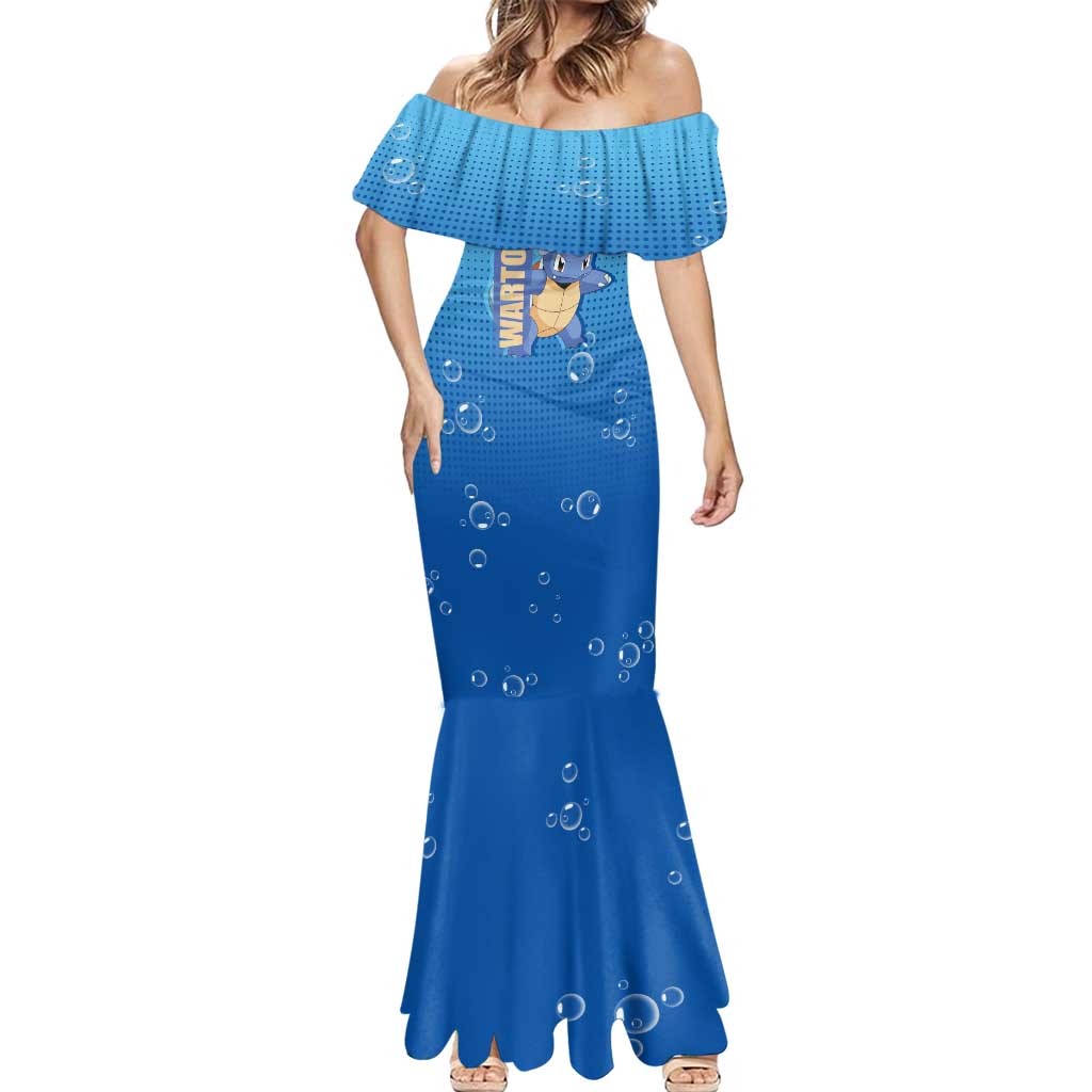 Wartortle Poké Mermaid Dress with Water Type Featuring Strong and Playful Design - The Mazicc
