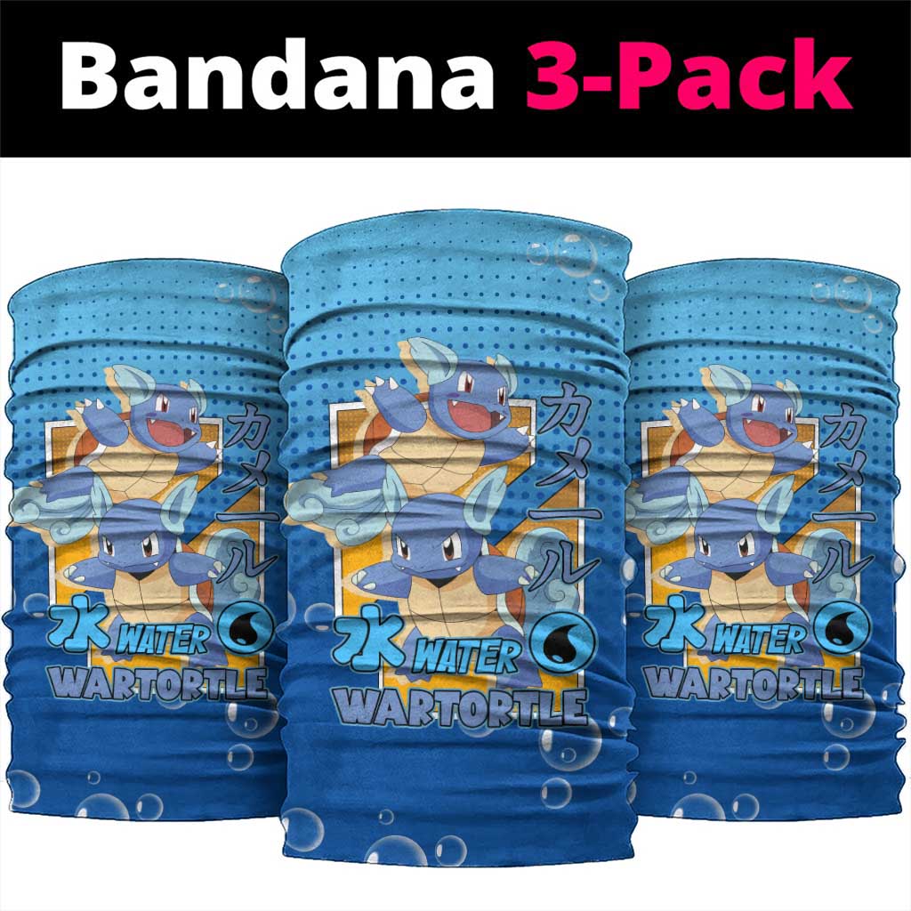 Wartortle Poké Neck Gaiter with Water Type Featuring Strong and Playful Design - The Mazicc