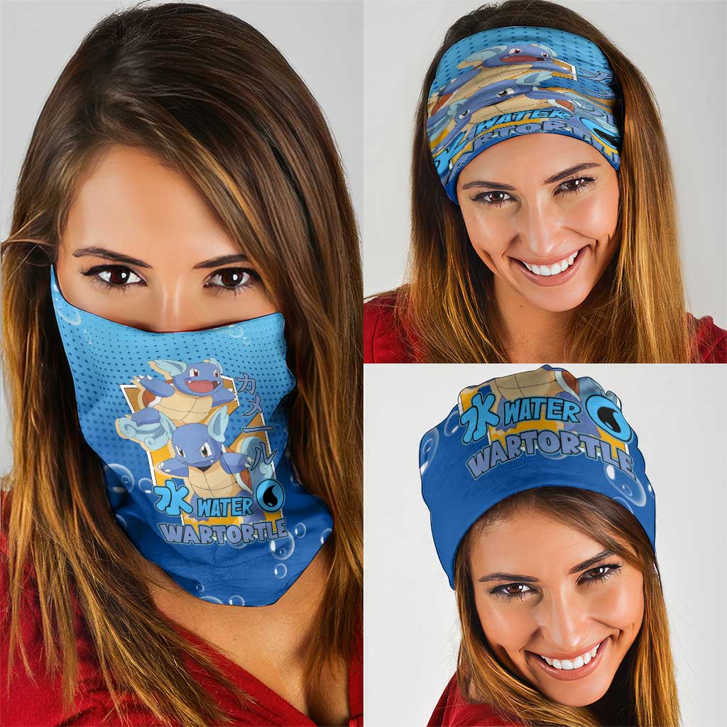 Wartortle Poké Neck Gaiter with Water Type Featuring Strong and Playful Design - The Mazicc