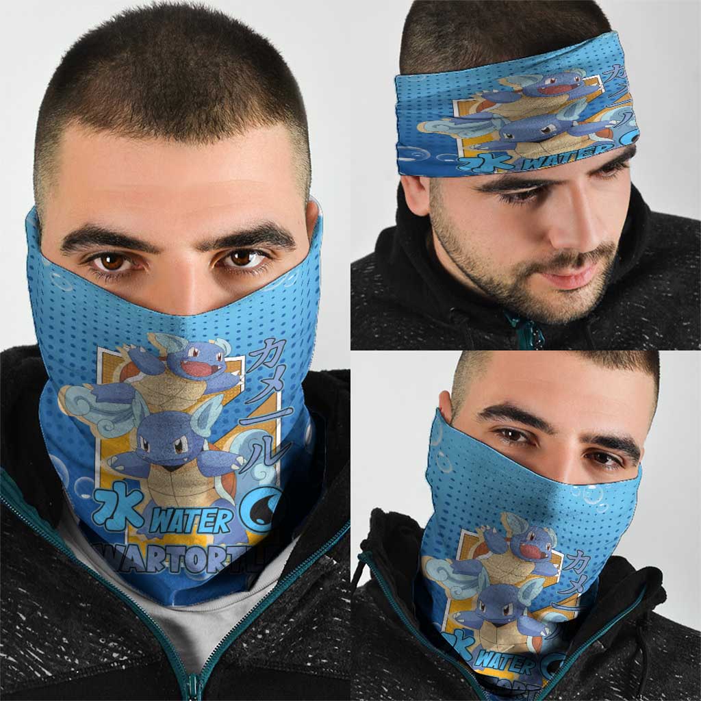 Wartortle Poké Neck Gaiter with Water Type Featuring Strong and Playful Design - The Mazicc