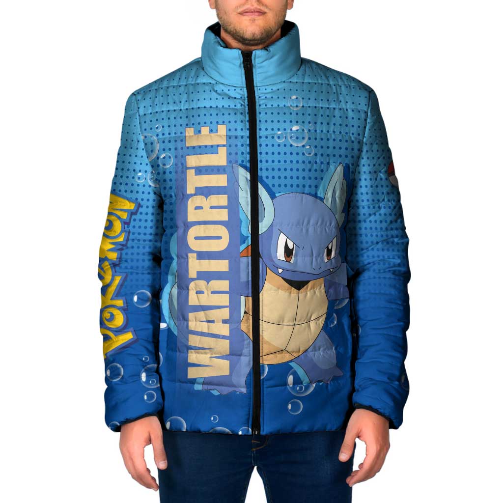 Wartortle Poké Padded Jacket with Water Type Featuring Strong and Playful Design - The Mazicc
