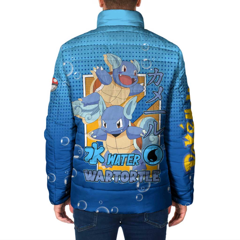 Wartortle Poké Padded Jacket with Water Type Featuring Strong and Playful Design - The Mazicc