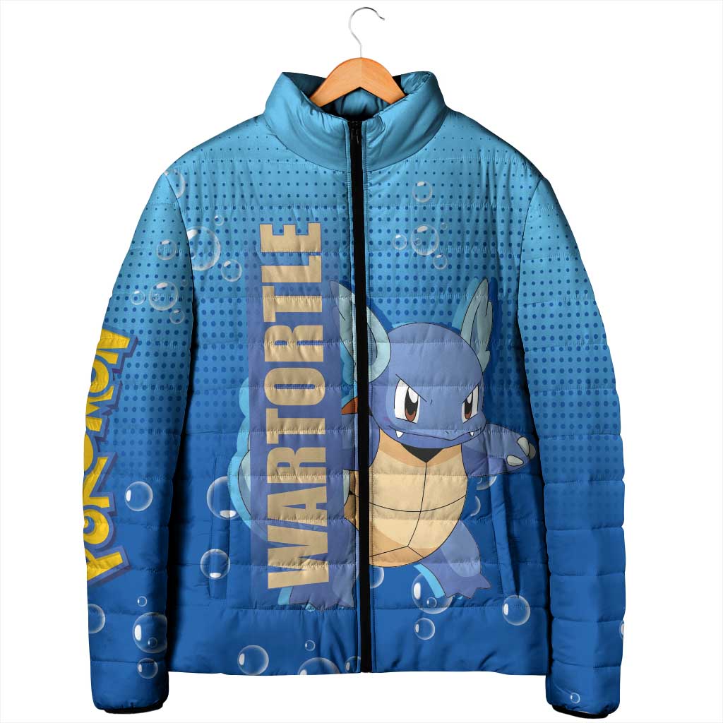 Wartortle Poké Padded Jacket with Water Type Featuring Strong and Playful Design - The Mazicc
