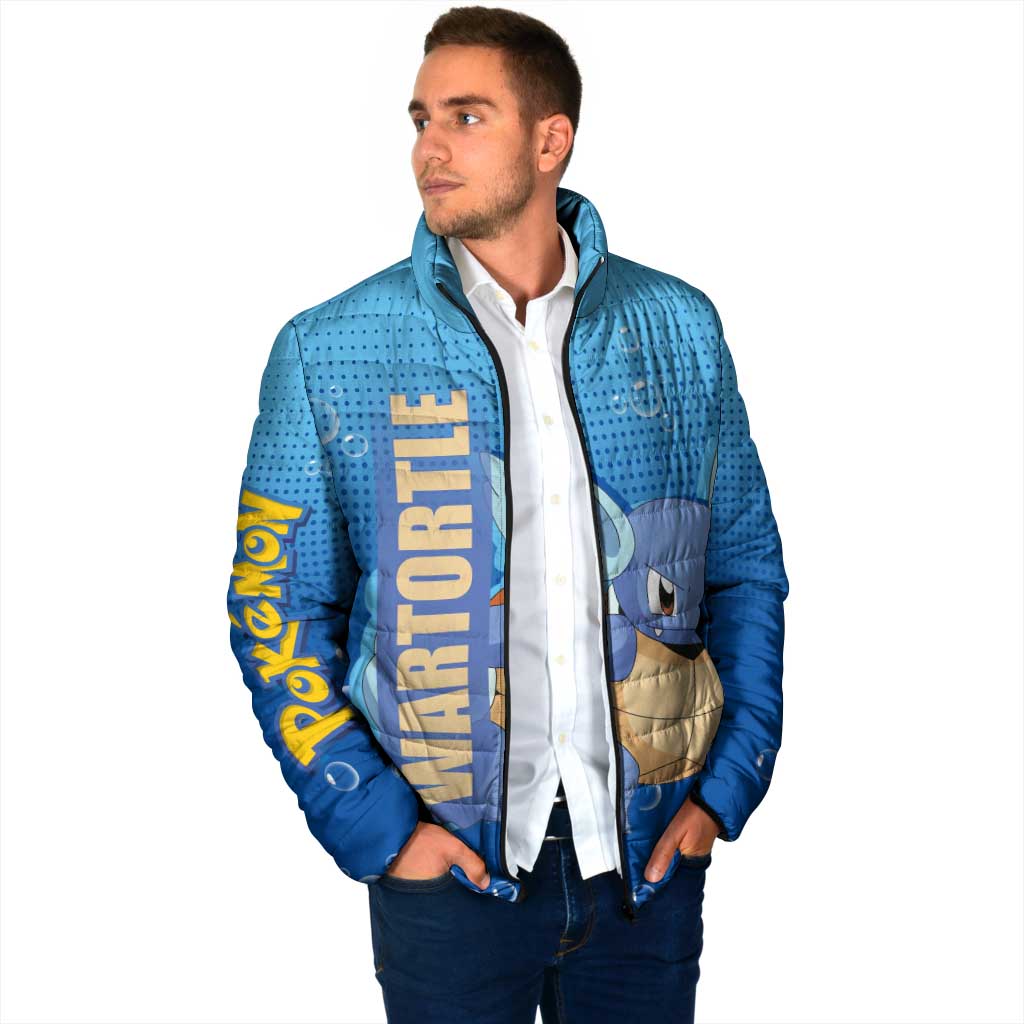 Wartortle Poké Padded Jacket with Water Type Featuring Strong and Playful Design - The Mazicc