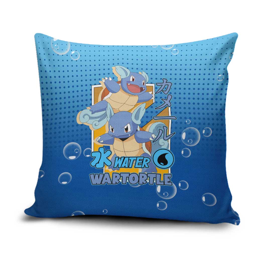 Wartortle Poké Pillow Cover with Water Type Featuring Strong and Playful Design - The Mazicc
