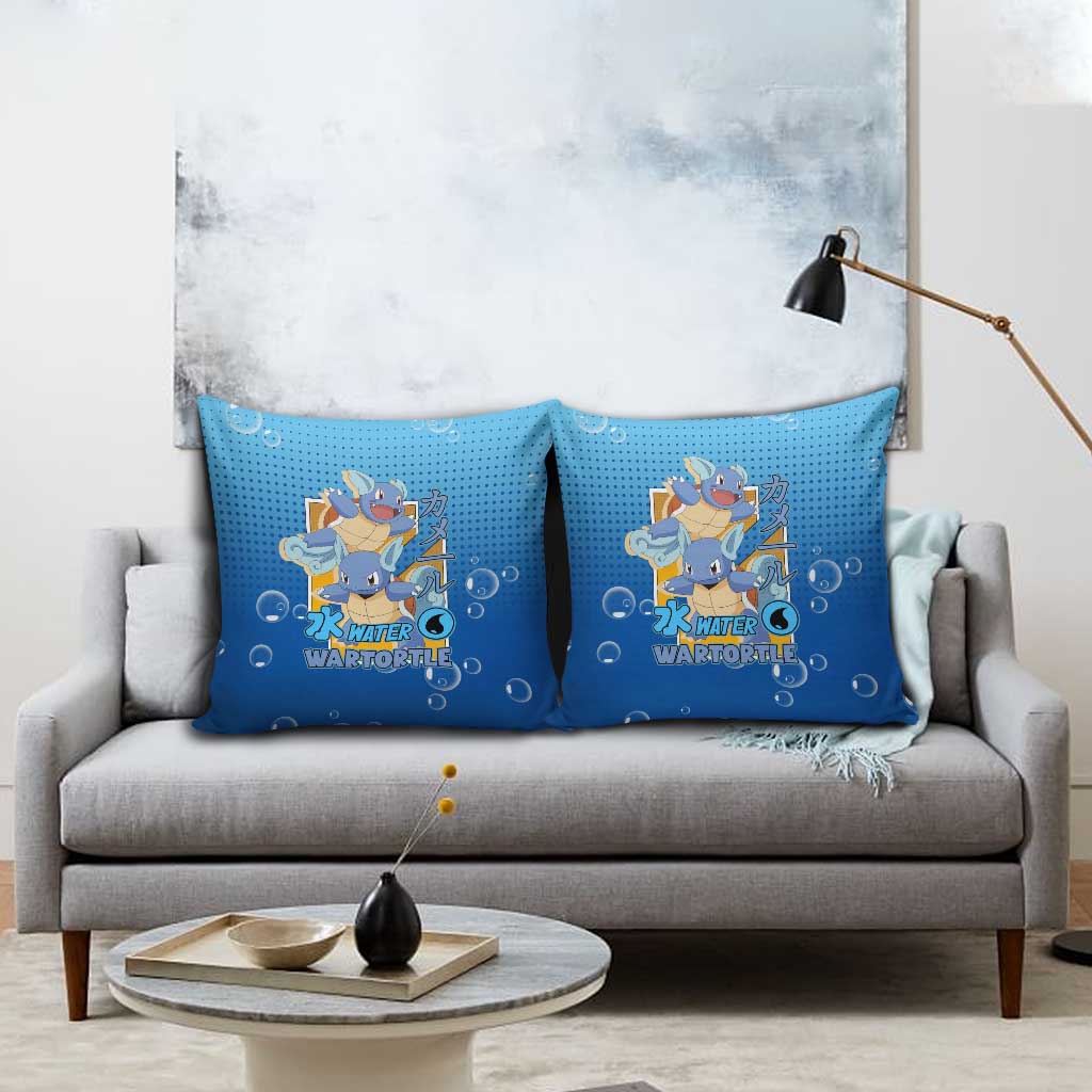 Wartortle Poké Pillow Cover with Water Type Featuring Strong and Playful Design - The Mazicc